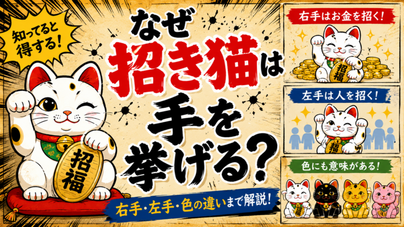 招き猫の意味とは｜右手・左手・色・小判のすべてを一枚で理解する