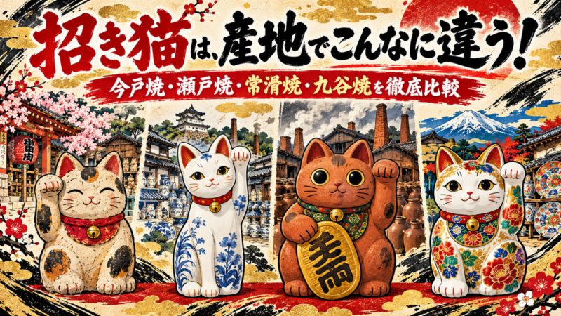 8. 招き猫の産地を知る｜瀬戸焼・常滑焼・九谷焼・今戸焼の違い