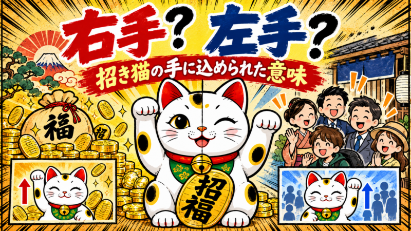 3. 右手と左手、どっちを上げる？招き猫の手に込められた意味