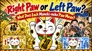 3. Right Paw or Left Paw? What Each Maneki-neko’s Raised Paw Means