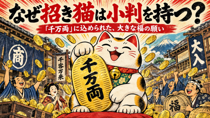 5. なぜ招き猫は「小判」を持っている？「千万両」に込められた意味