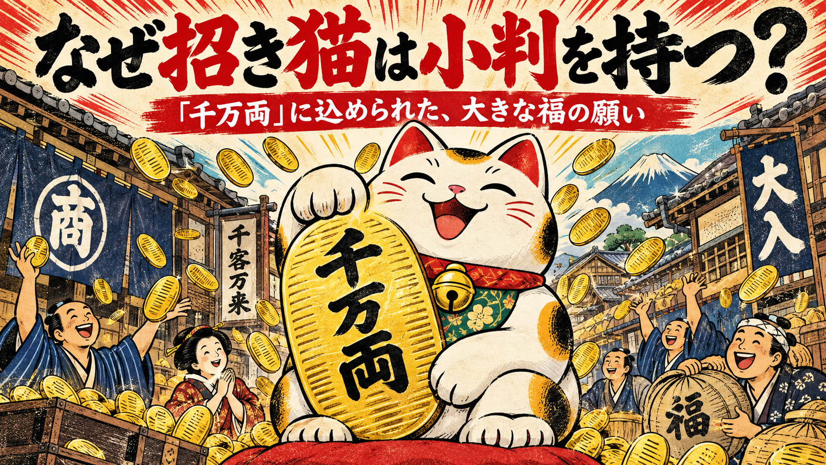 5. なぜ招き猫は「小判」を持っている？「千万両」に込められた意味